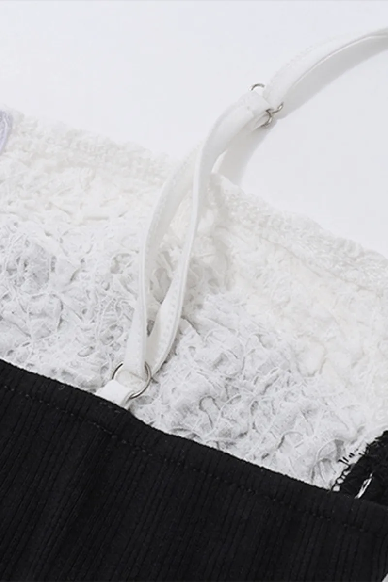 HBO1173 Double Layer Mini Dress