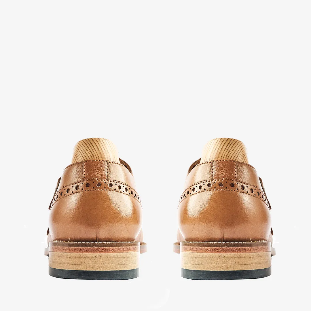 Helsinki Yellow Tan Double Monk Shoes