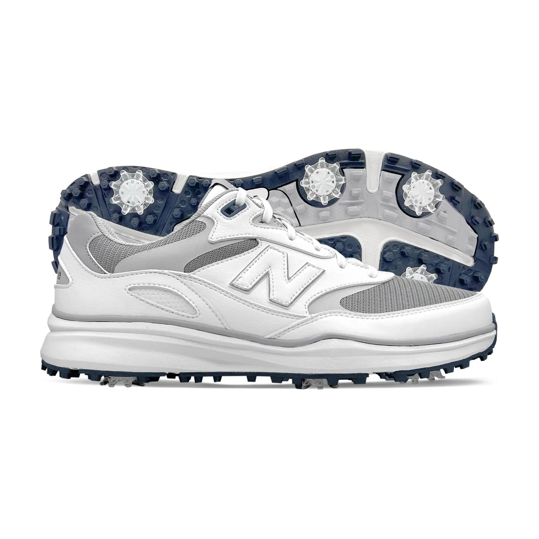 Heritage Waterproof Spiked Golf Shoes White
