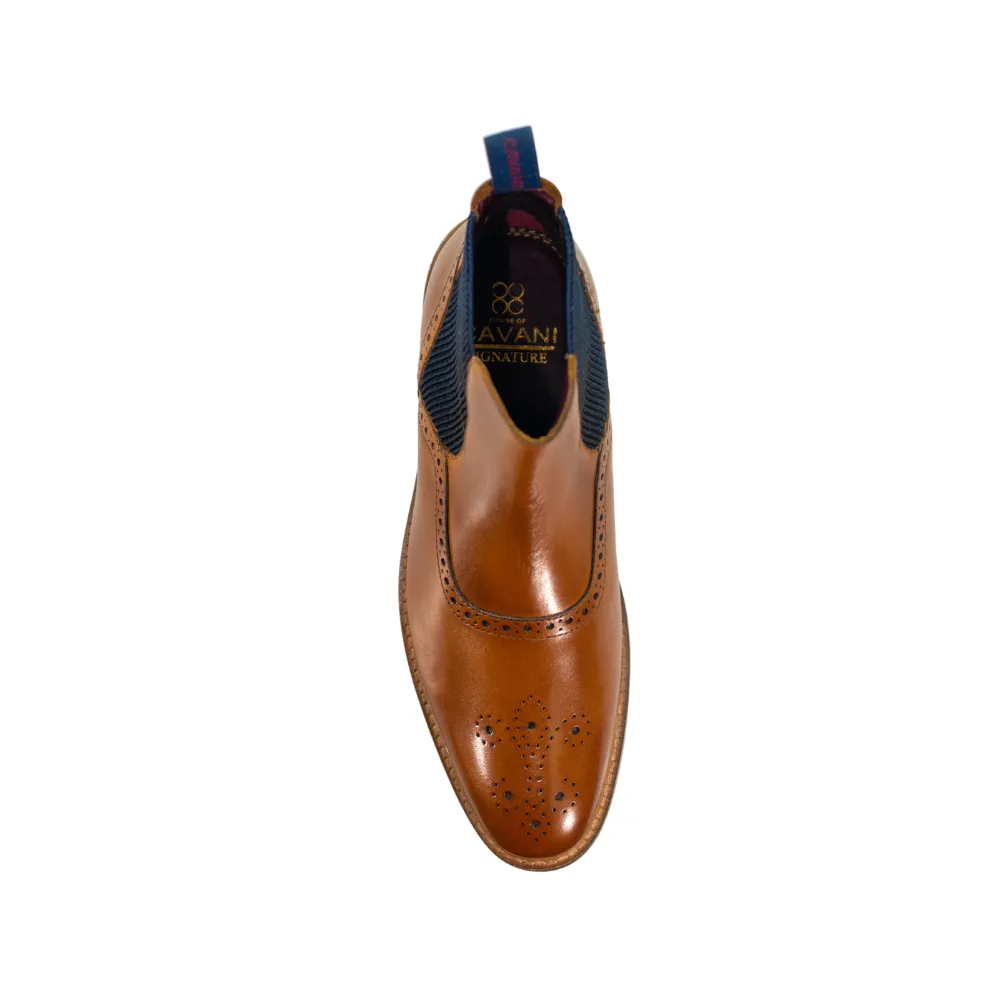 House of Cavani Moriarty Tan Chelsea Boots