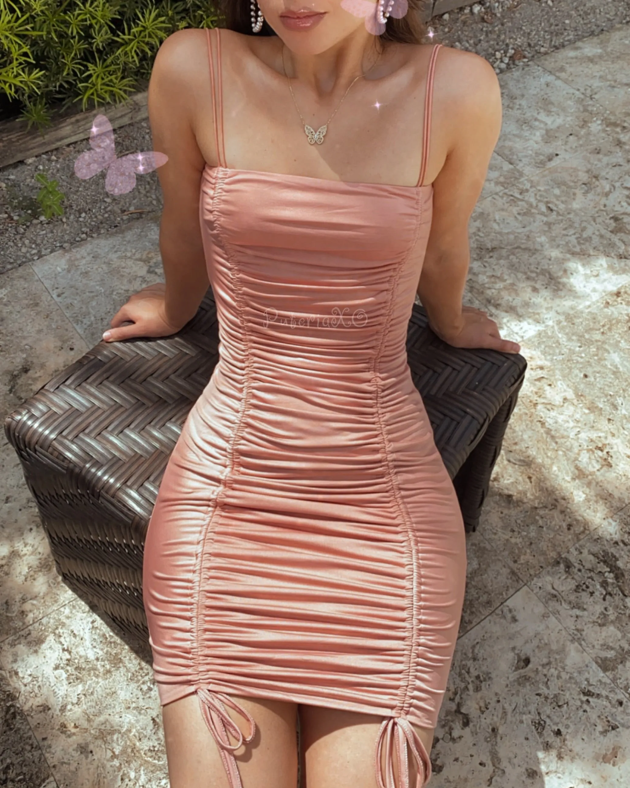 I Like the View Dress -Peach
