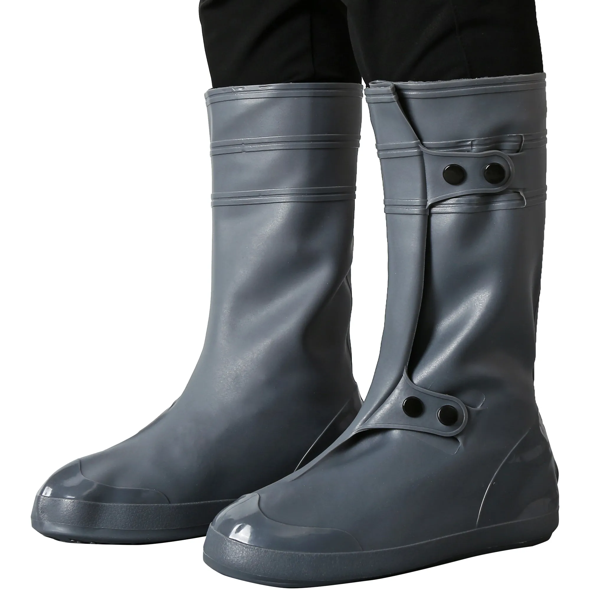 iCreek Waterproof Shoe Cover Galoshes Overshoes Men&Women Motorcycle Boot Rain Covers Easy Cleaning Heavy Duty Over Rubber Work Rubber Overshoe