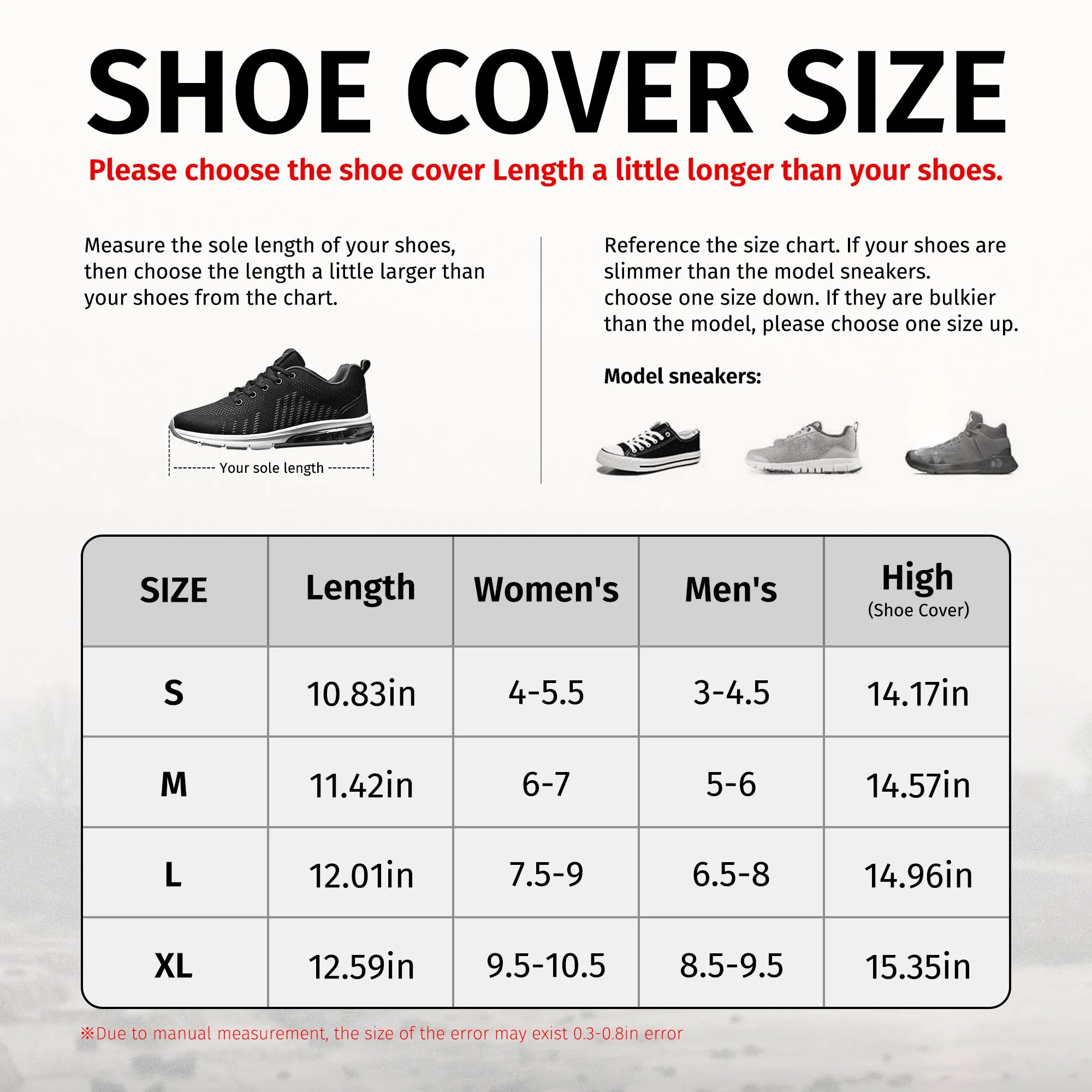 iCreek Waterproof Shoe Cover Galoshes Overshoes Men&Women Motorcycle Boot Rain Covers Easy Cleaning Heavy Duty Over Rubber Work Rubber Overshoe