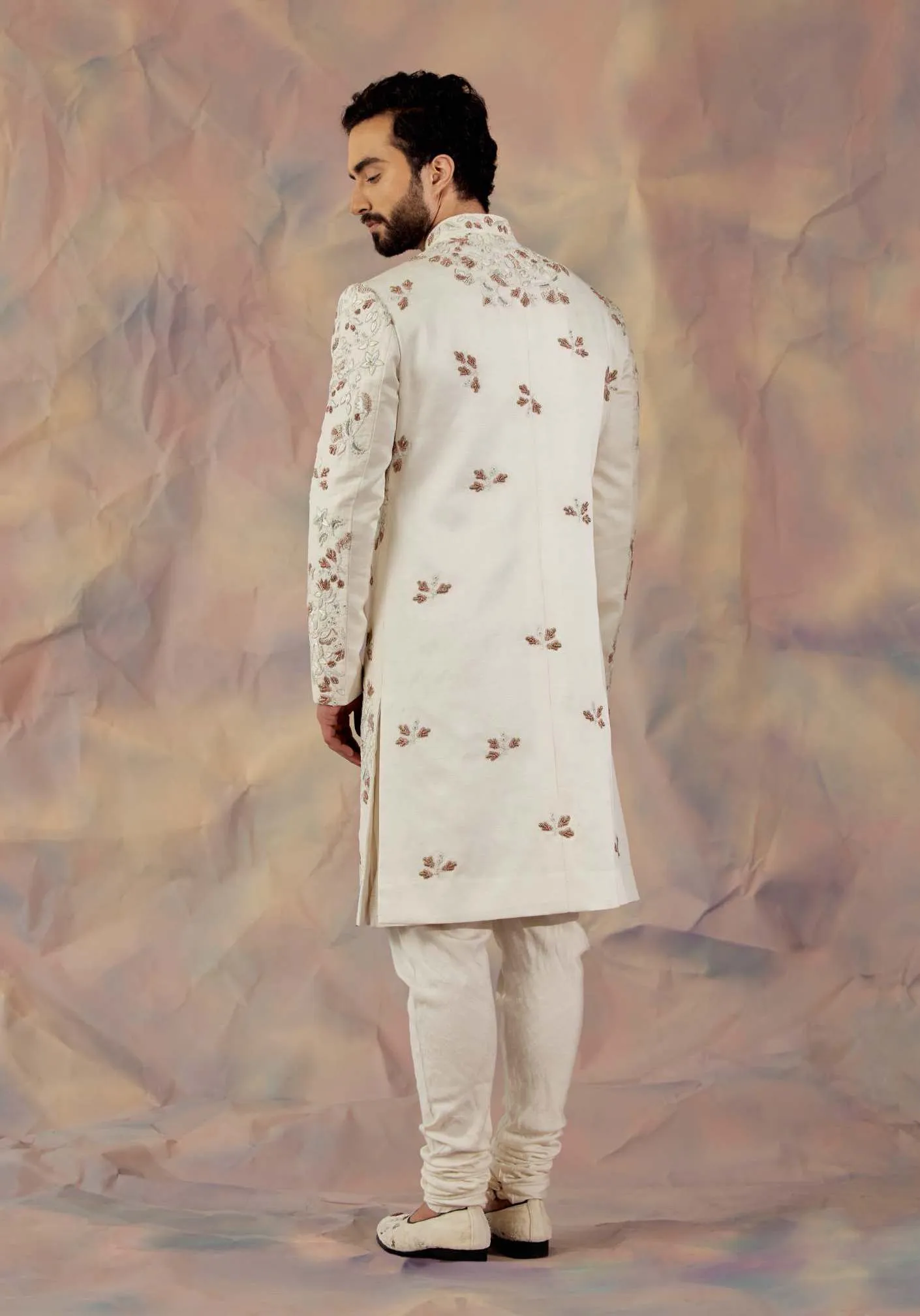 Ivory In Malaga Sherwani Set