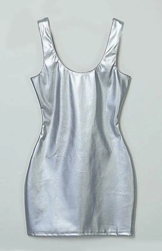 Kakaclo Clubwear Faux Leather Outfit Dress