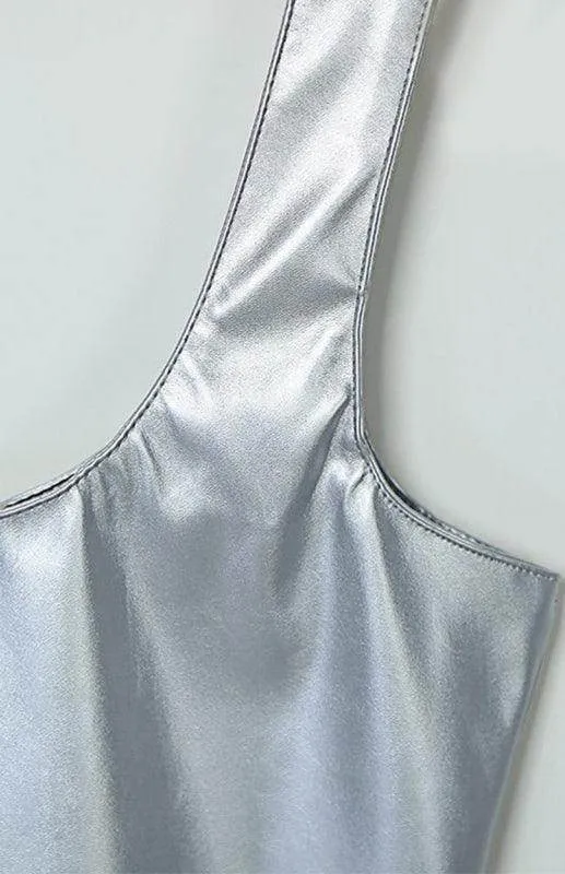 Kakaclo Clubwear Faux Leather Outfit Dress