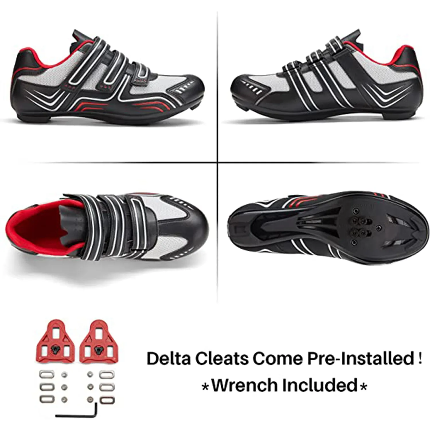 KAUACH Mens Cycling Shoes Road Mountain Bike Riding Shoes