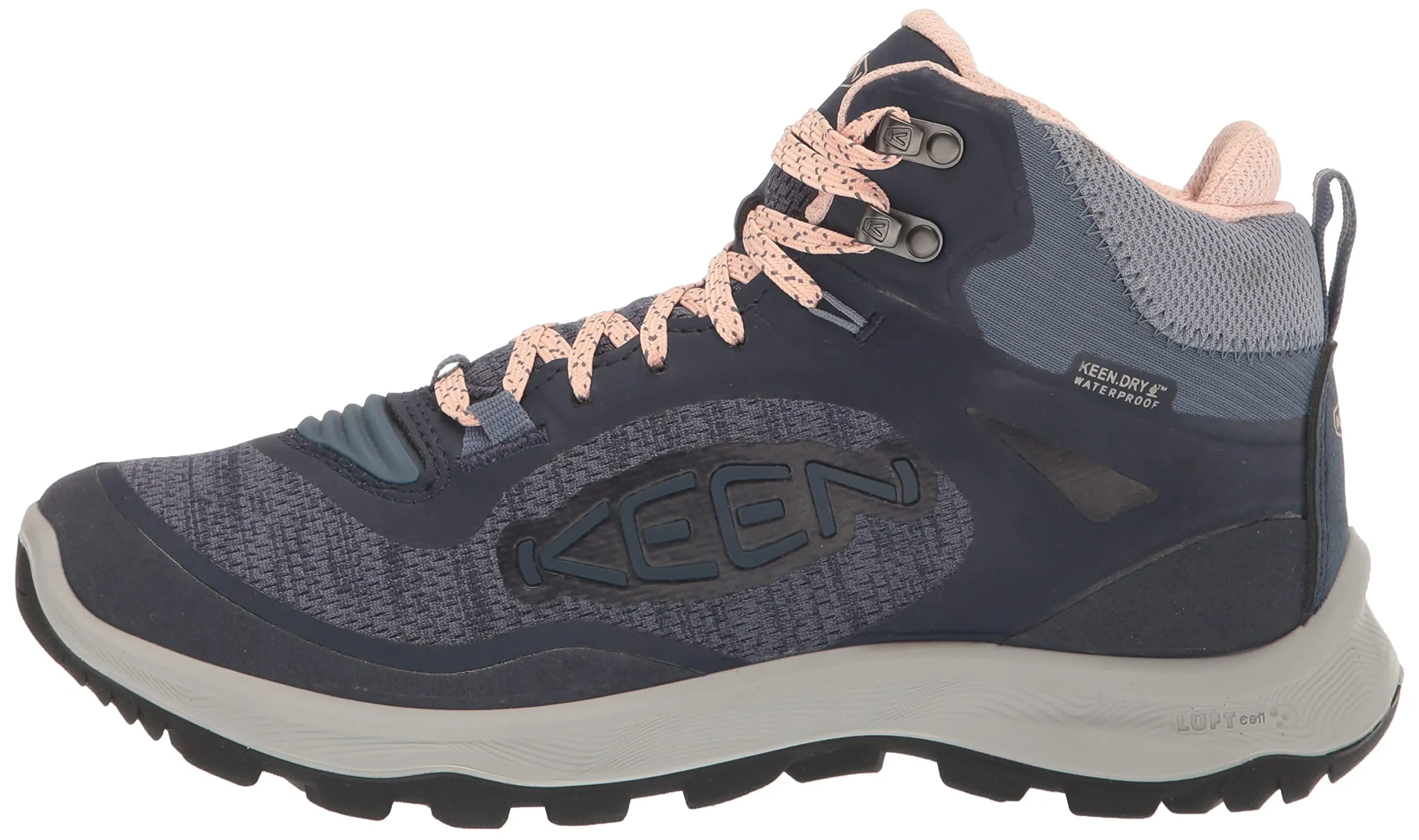 KEEN Women's Terradora Flex Mid Height Waterproof Hiking Boots 9.5 Vintage Indigo/Peachy Keen