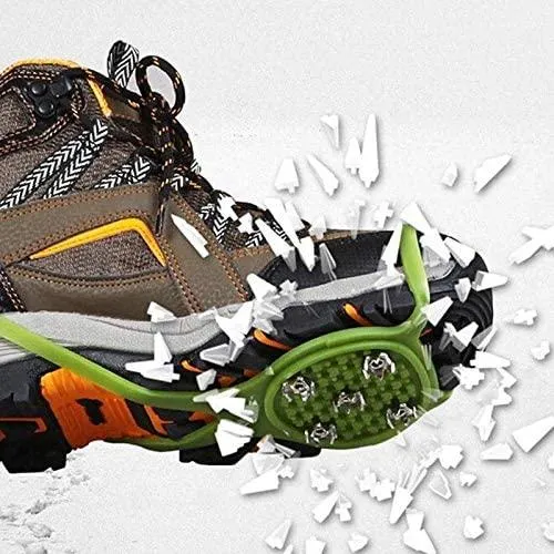 Kexle Universal Non-Slip Gripper Spikes - Ice Cleats with 5-Claw Anti-Slip Nails, Durable Shoe Ice &amp; Snow Grips, Ice Grippers Traction, Shoe Covers for Shoes and Hiking Boots Walking Climbing Fishing