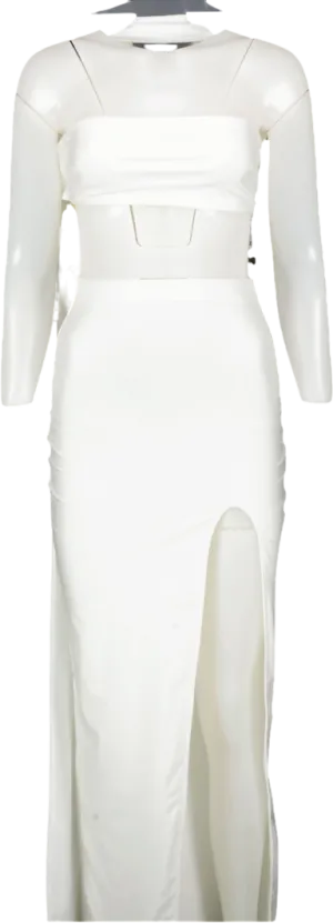Khanum's White Kadriana Two Piece Set UK S
