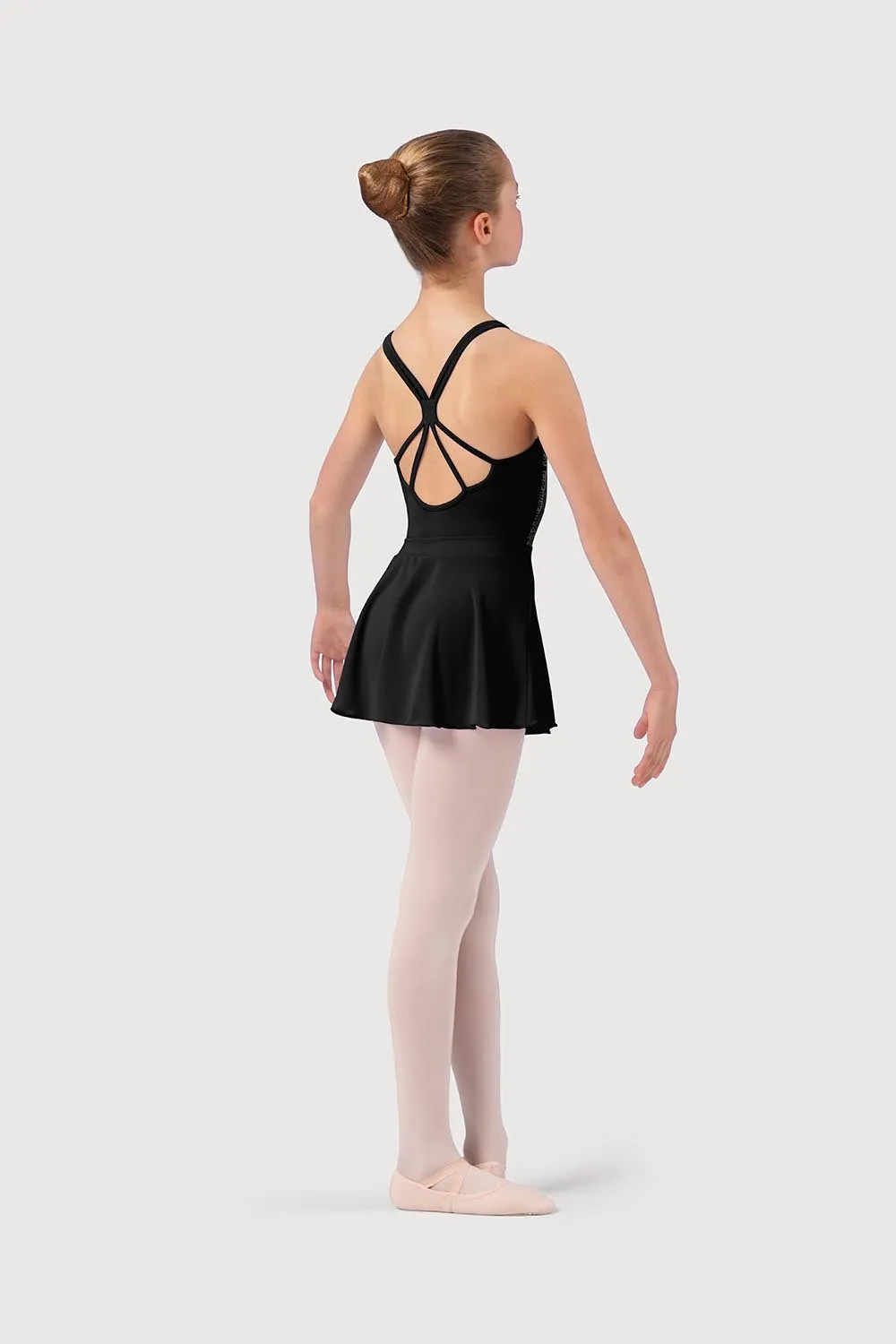 L54177G - Bloch Printed Lace Girls Double Cami Leotard Dress