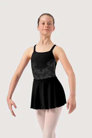 L54177G - Bloch Printed Lace Girls Double Cami Leotard Dress