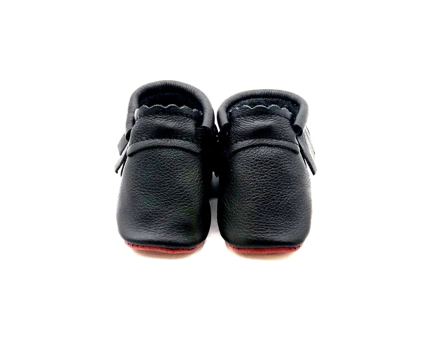Lady Bug Baby Moccasins - Black & Red