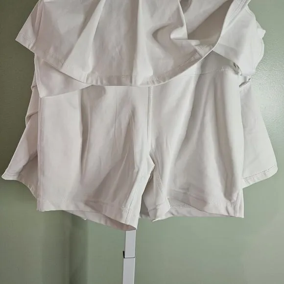 Lady Hagen Women's 17” Tummy Control Pleated Golf Skort Size Small White