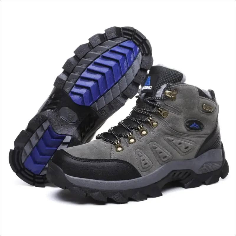 Large size 48 hiking boots men summer winter outdoor warm fur non slip fashion women footwear boys
