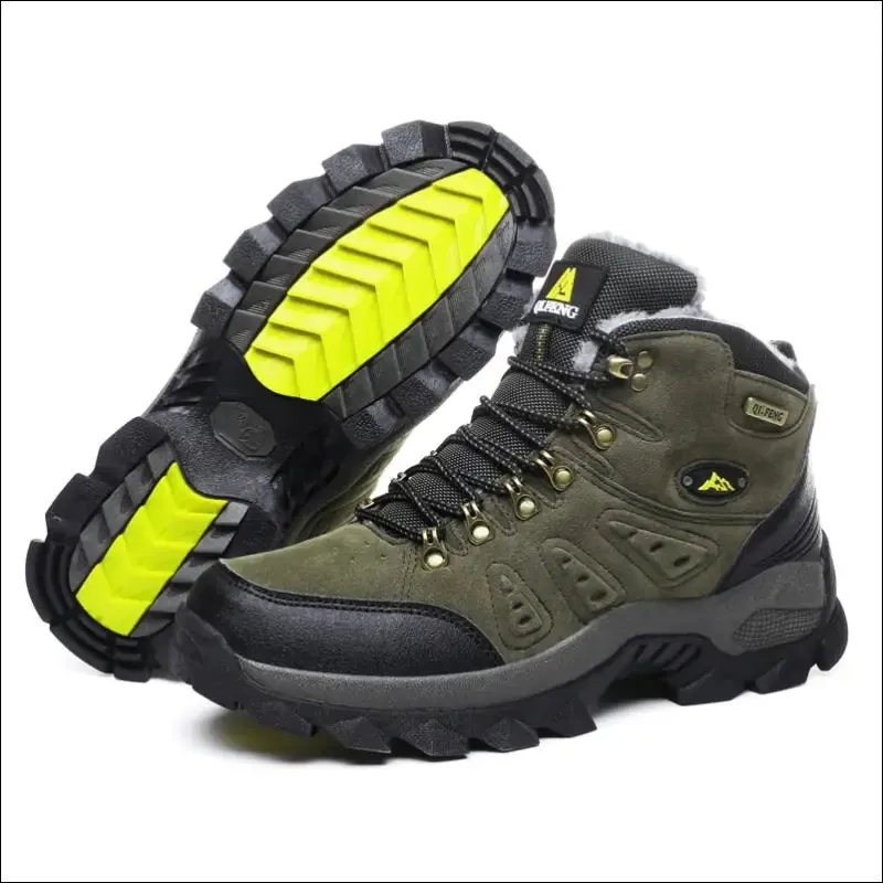 Large size 48 hiking boots men summer winter outdoor warm fur non slip fashion women footwear boys