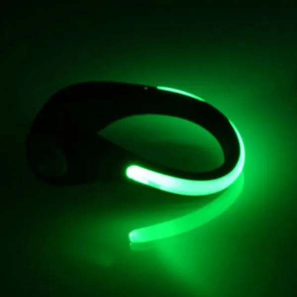 LED Luminous Shoe Clip Night Light Safety Warning Cycling Running Sport