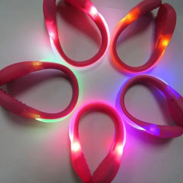 LED Luminous Shoe Clip Night Light Safety Warning Cycling Running Sport