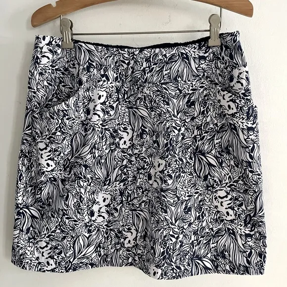 Lilly Pulitzer High Tide Navy Koala G'day Mate Golf Luxletic Monica Skort 8