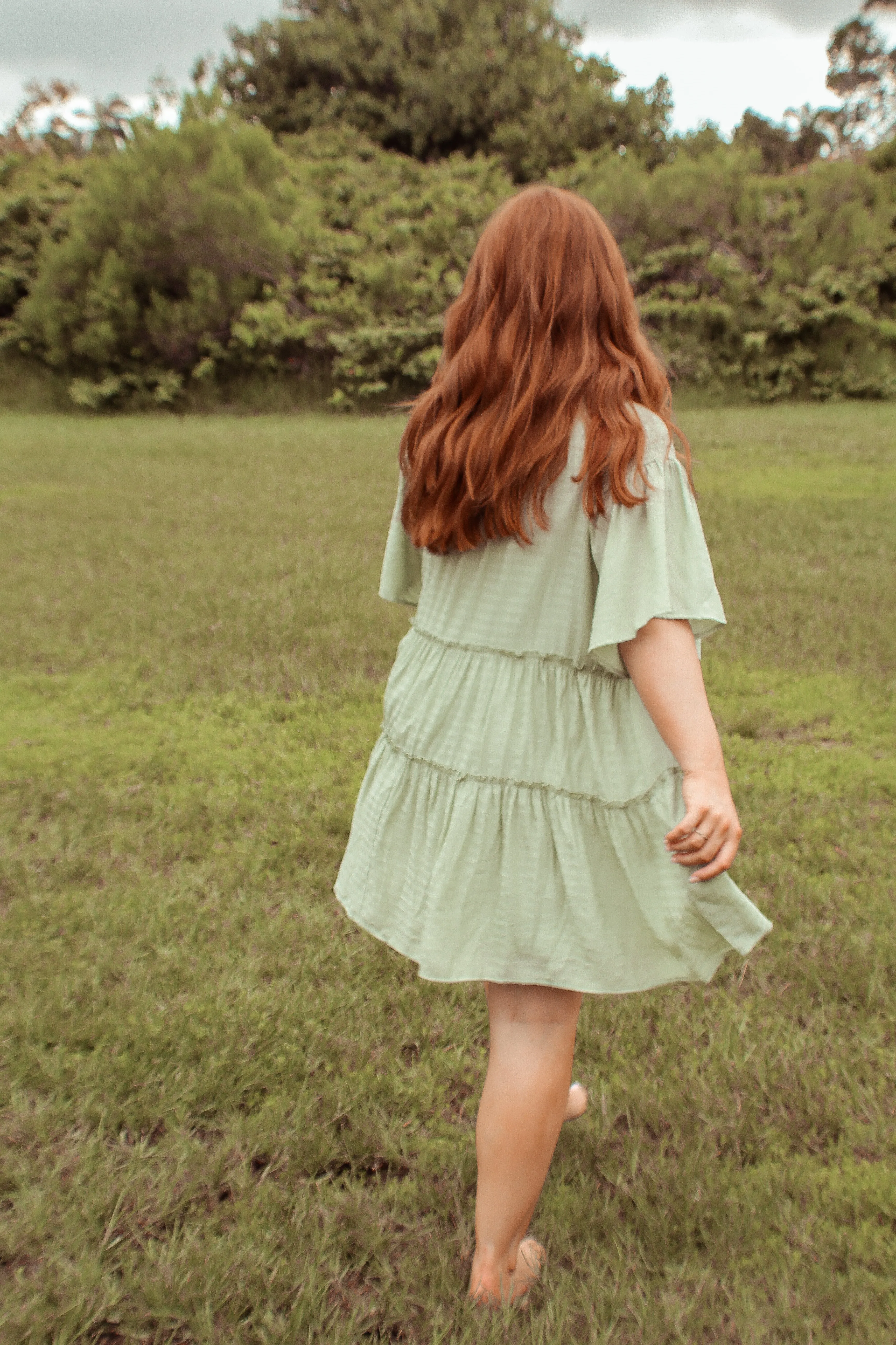 Little Baby Doll Dress (Sage)