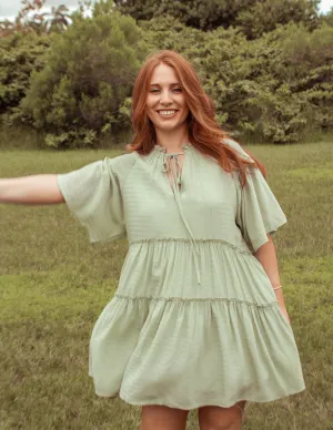 Little Baby Doll Dress (Sage)