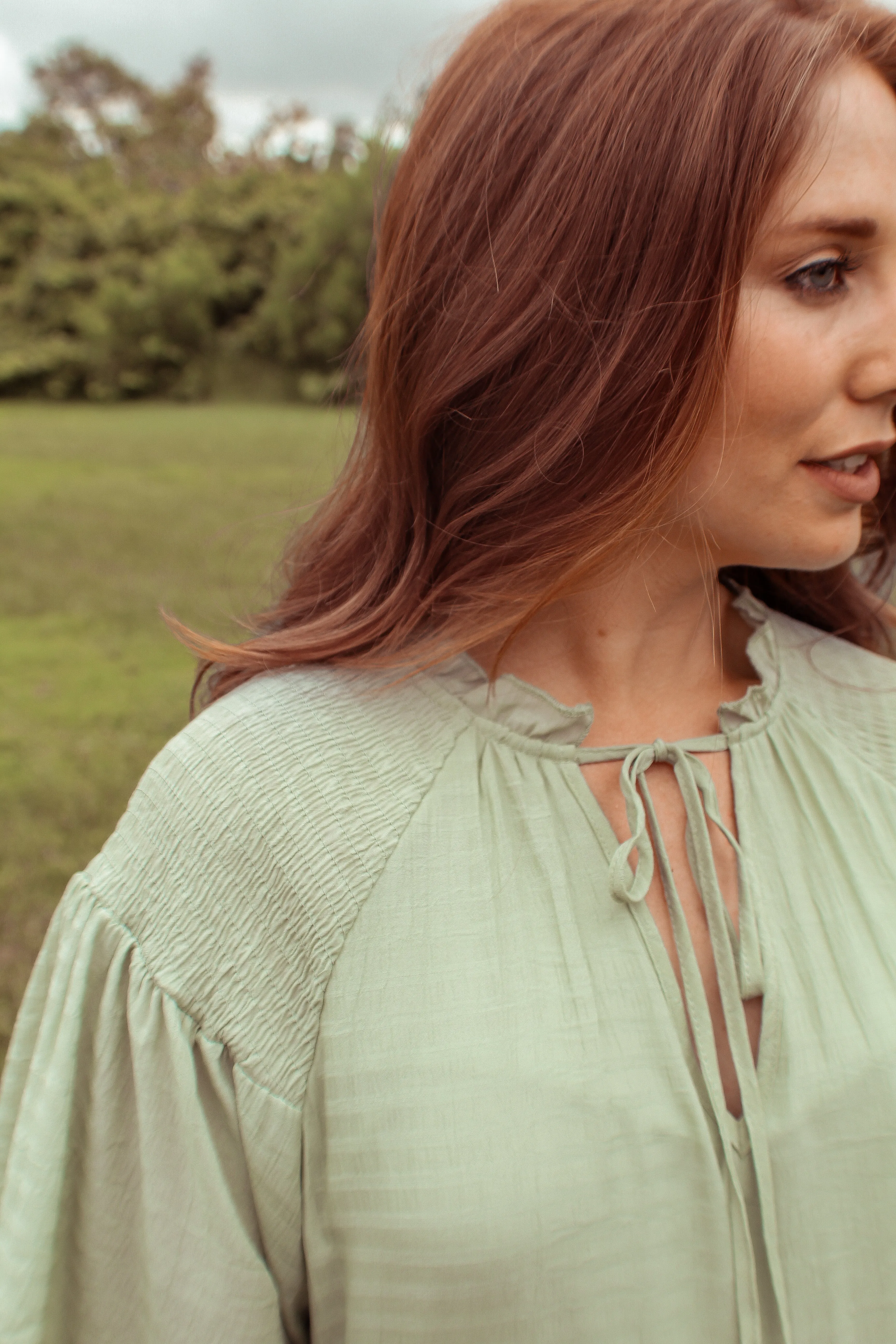 Little Baby Doll Dress (Sage)