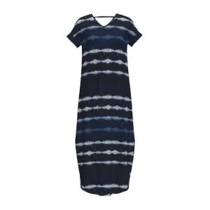 Macy - Black Navy White Tie Dye Stripe