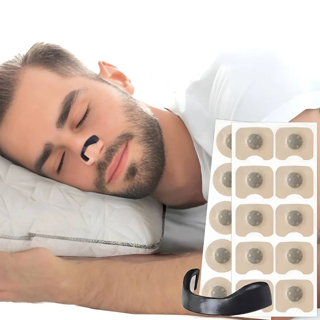 Magnetic Nasal Strips for Snoring Relief | Non-Invasive Breathing Aid for Better Sleep Quality
