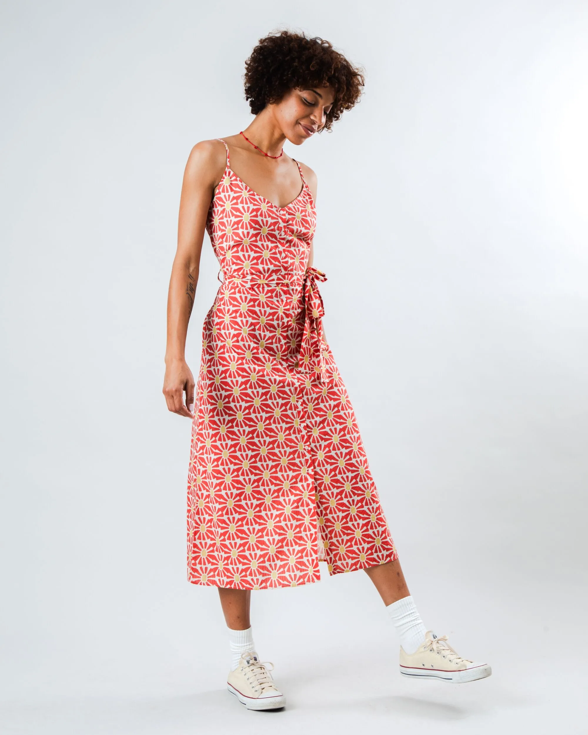 Marisol Strap Dress Red