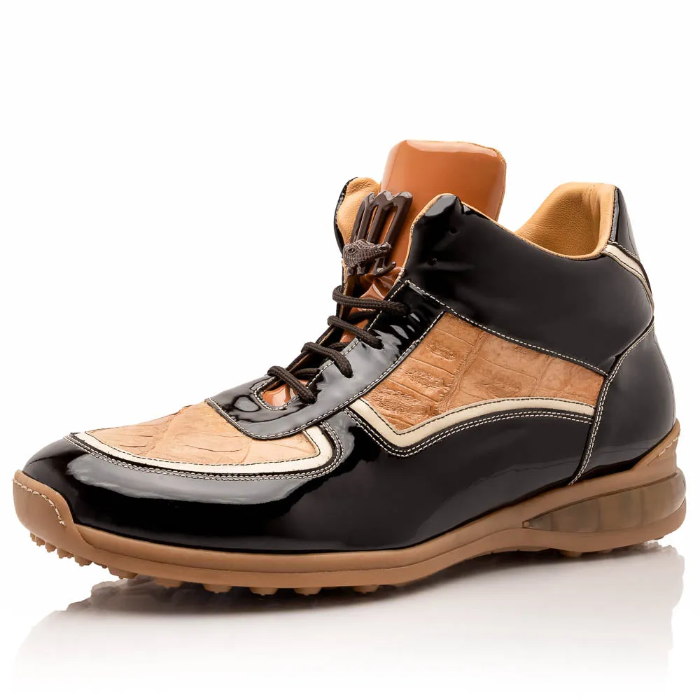 Mauri M797 Rust & Champagne Baby Croc / Patent Leather Sneakers