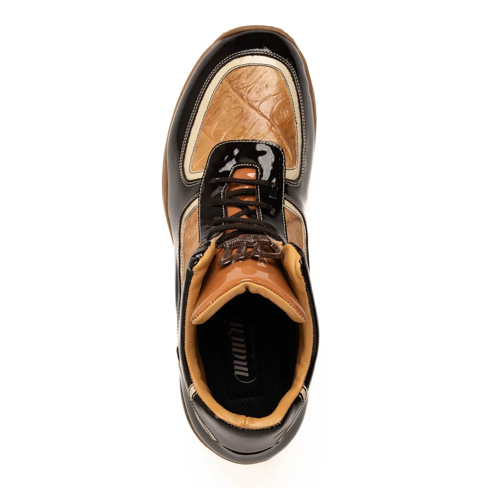 Mauri M797 Rust & Champagne Baby Croc / Patent Leather Sneakers