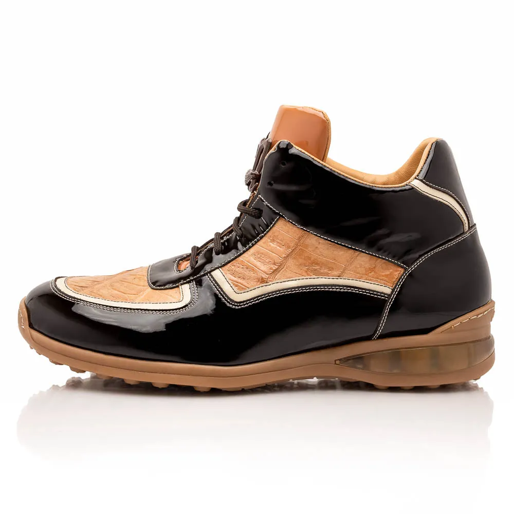 Mauri M797 Rust & Champagne Baby Croc / Patent Leather Sneakers