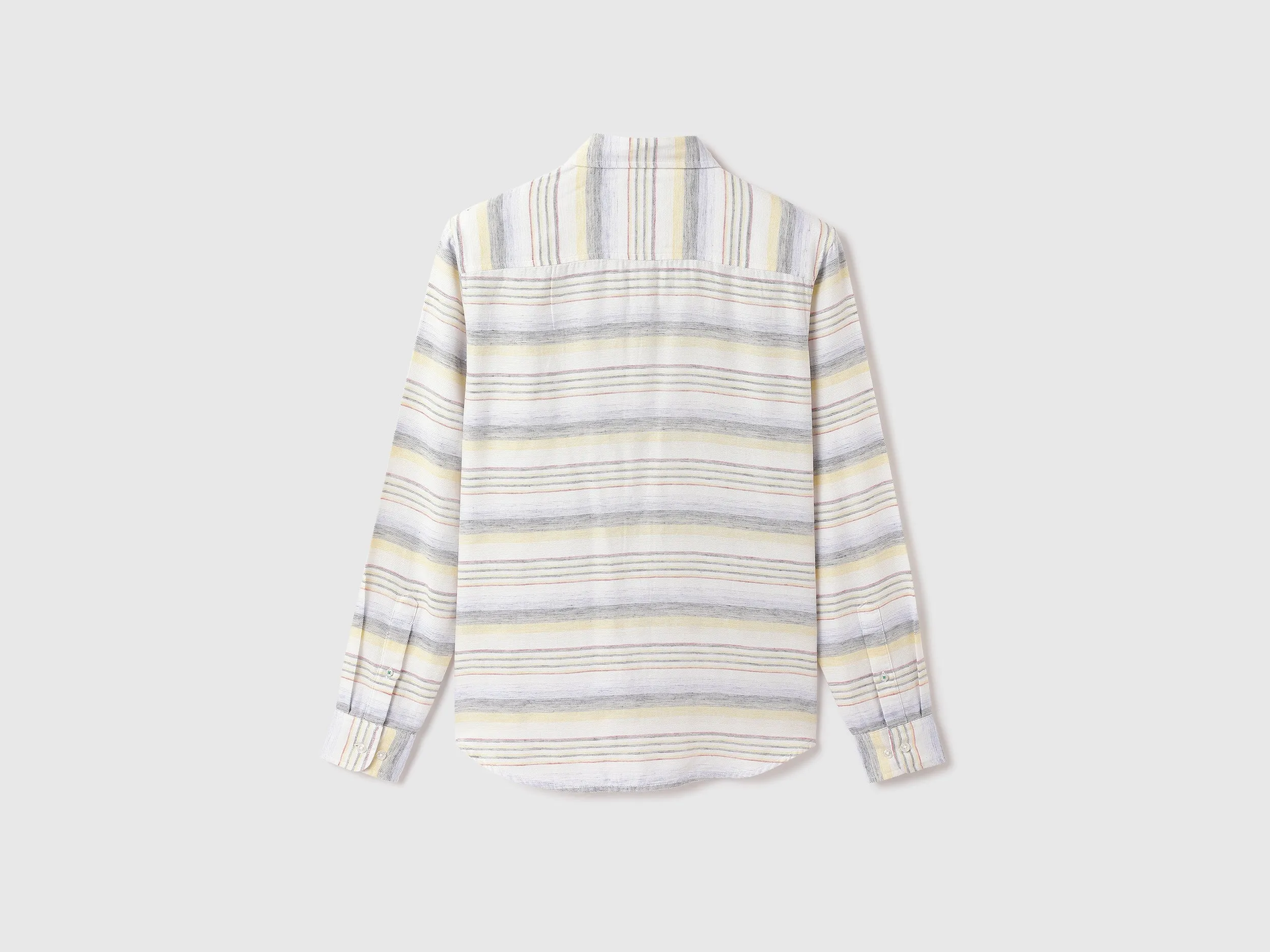 Men Striped Spread Collar Shirt