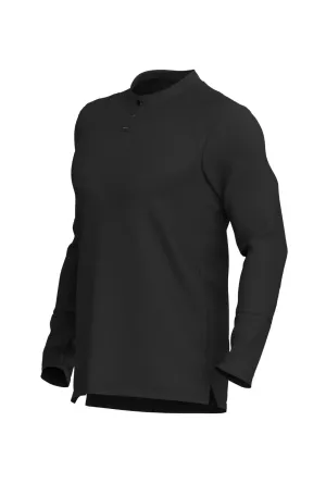 Men’s Ace Long Sleeve Golf Shirt - All Black