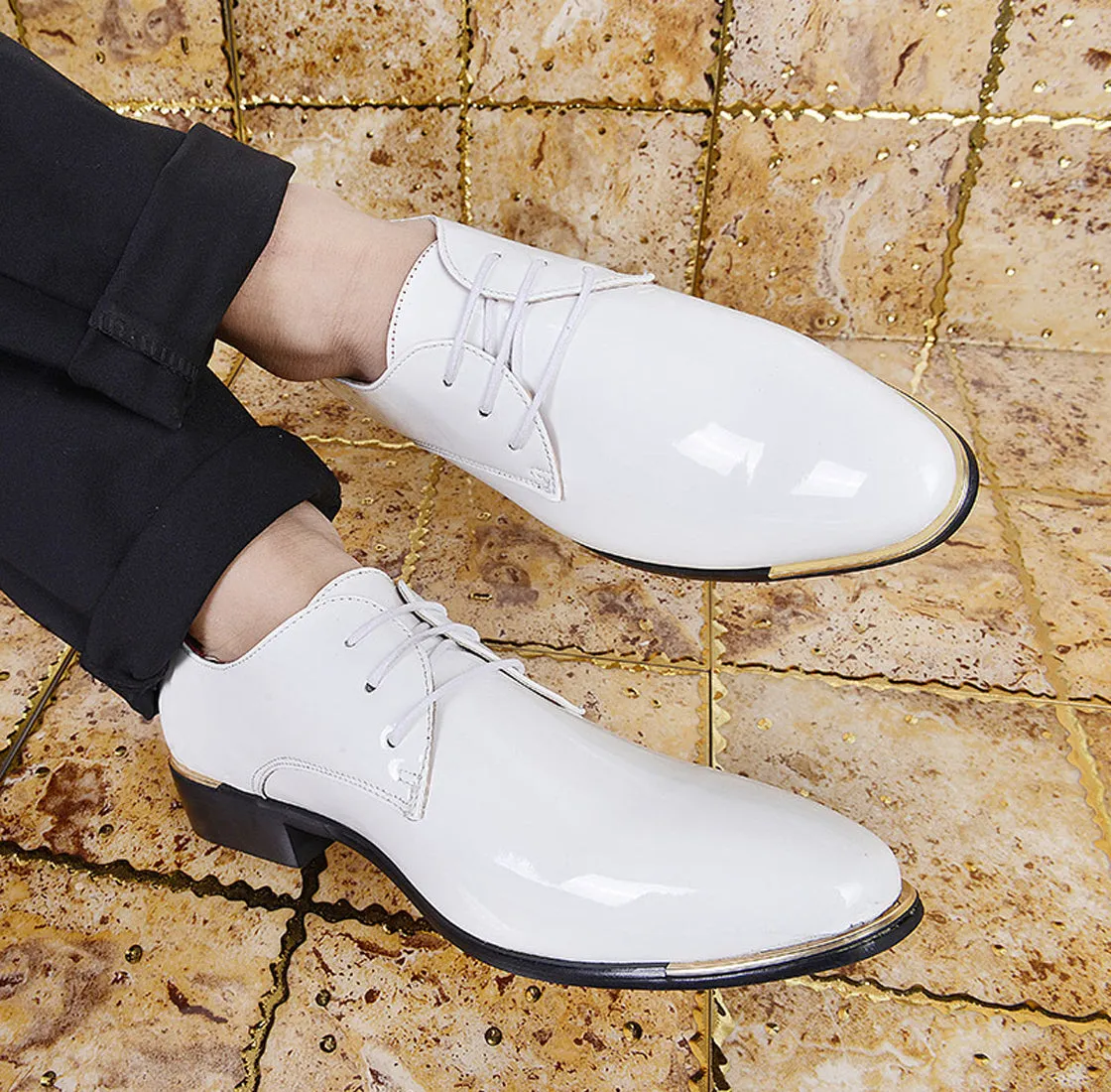 Men's Classic Shiny Plain Derby