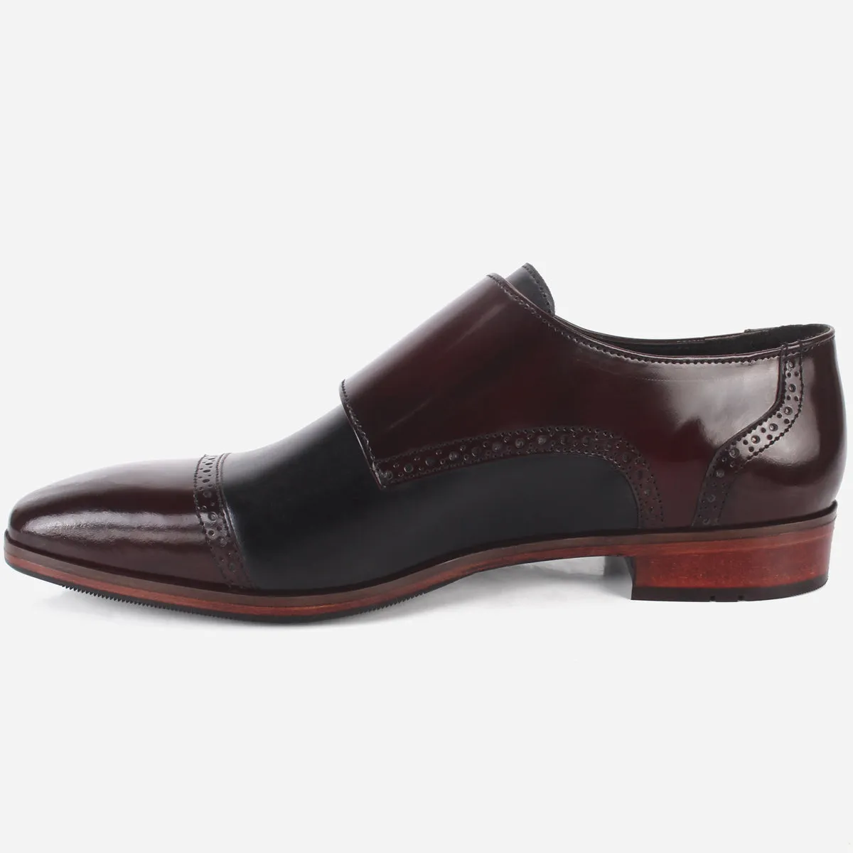Mens "BLAISE" Double Tone Monk Strap Shoes