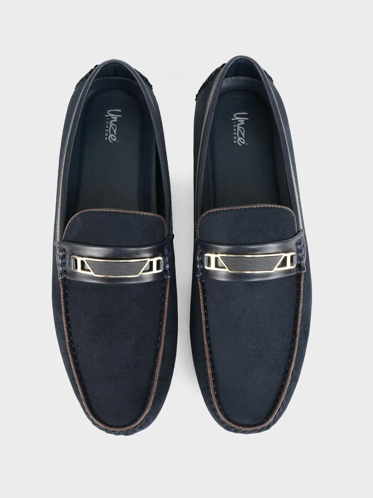 Mens "PIONEE" Adorned Moccasin Shoes