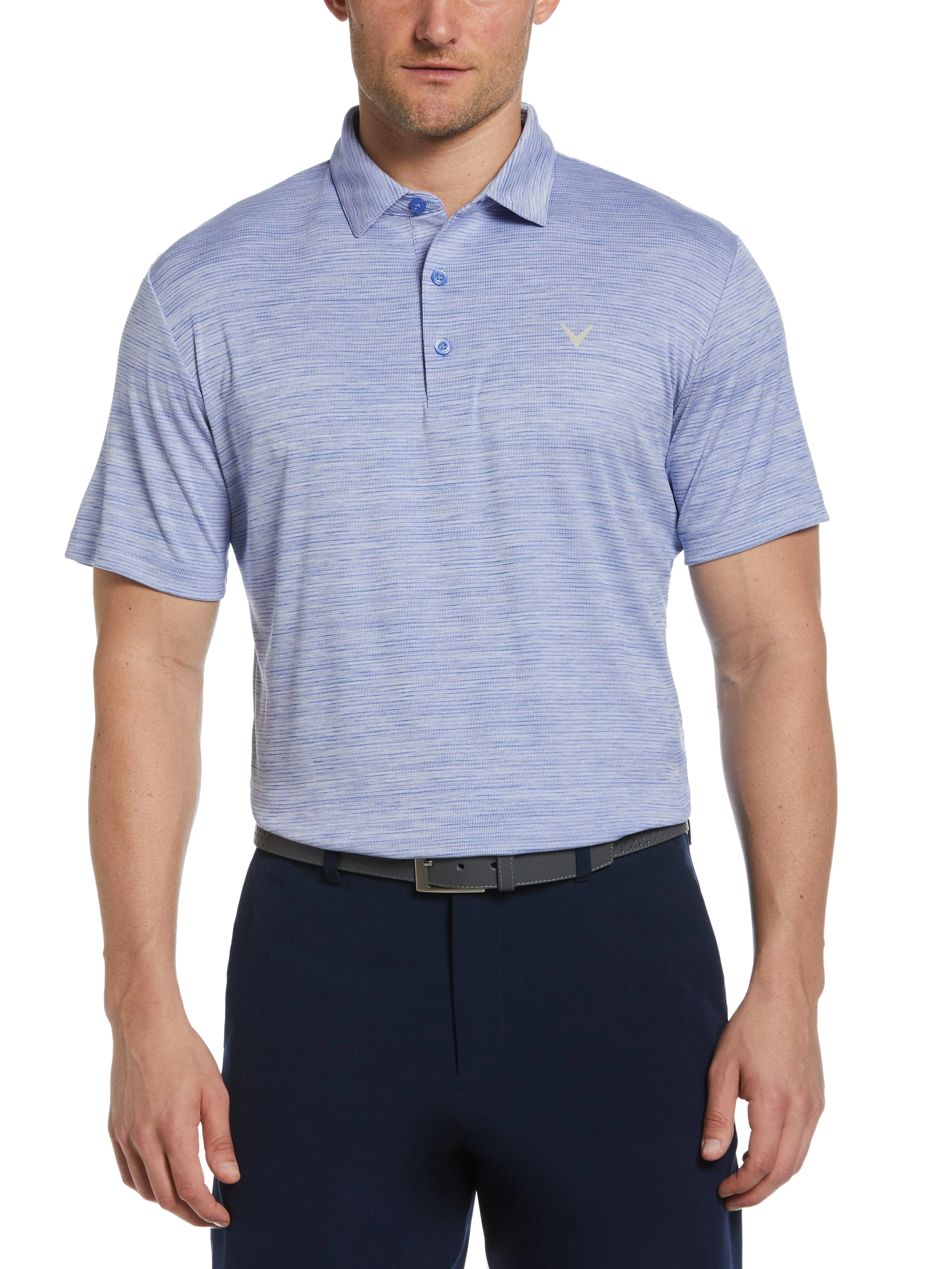 Mens Solid Texture Polo