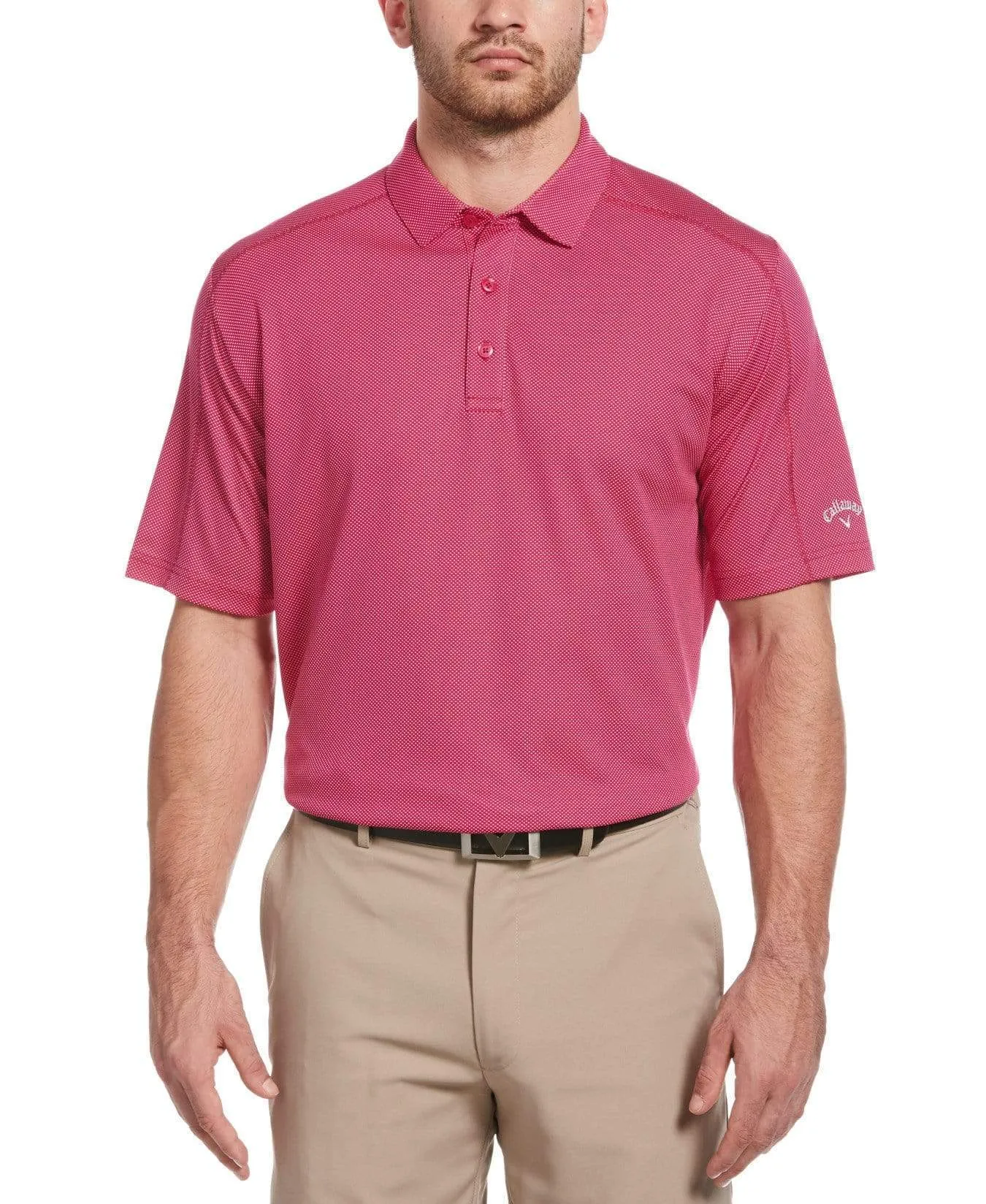 Mens Swing Tech™ Two Color Jacquard Polo