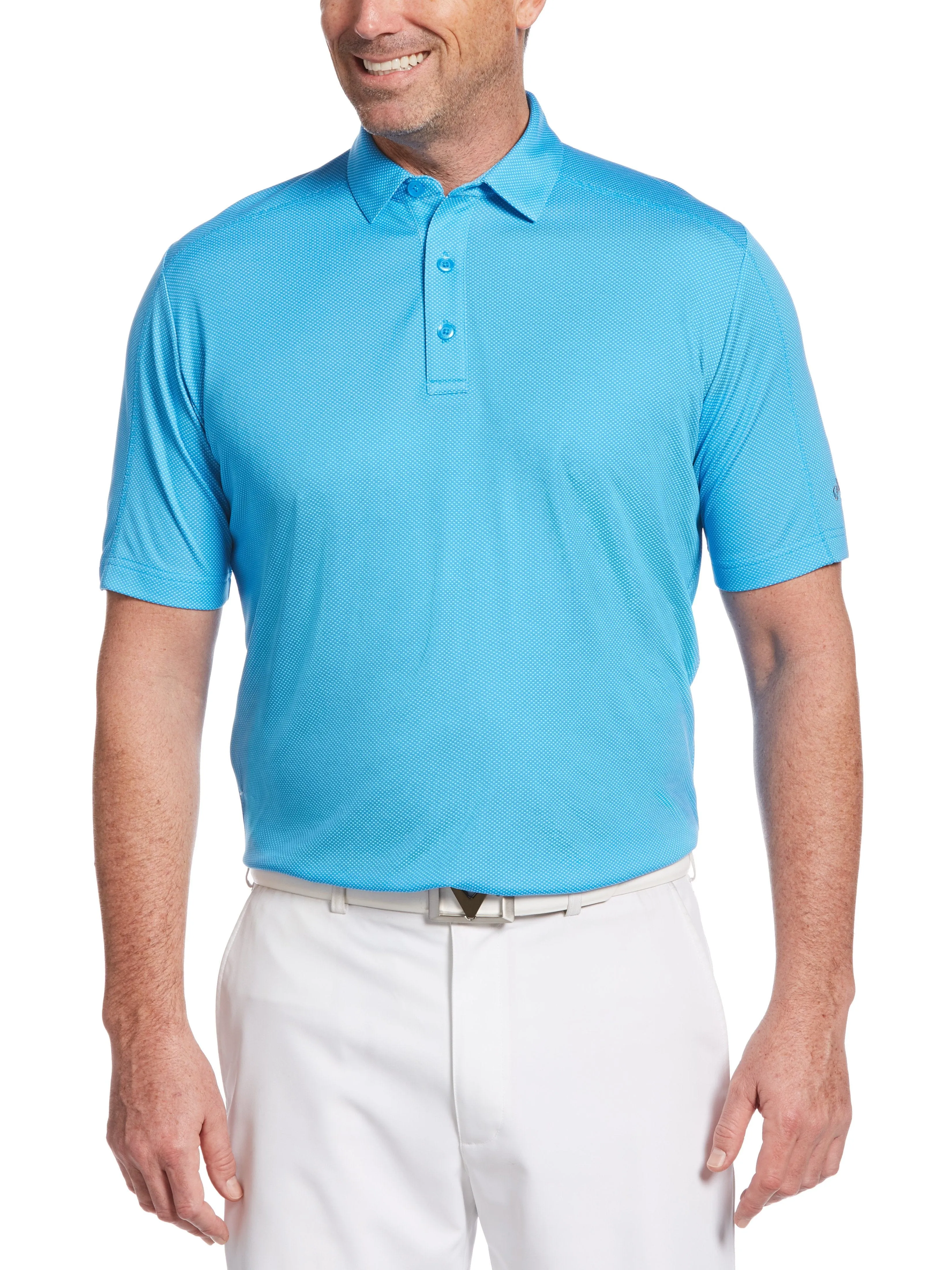 Mens Swing Tech™ Two Color Jacquard Polo