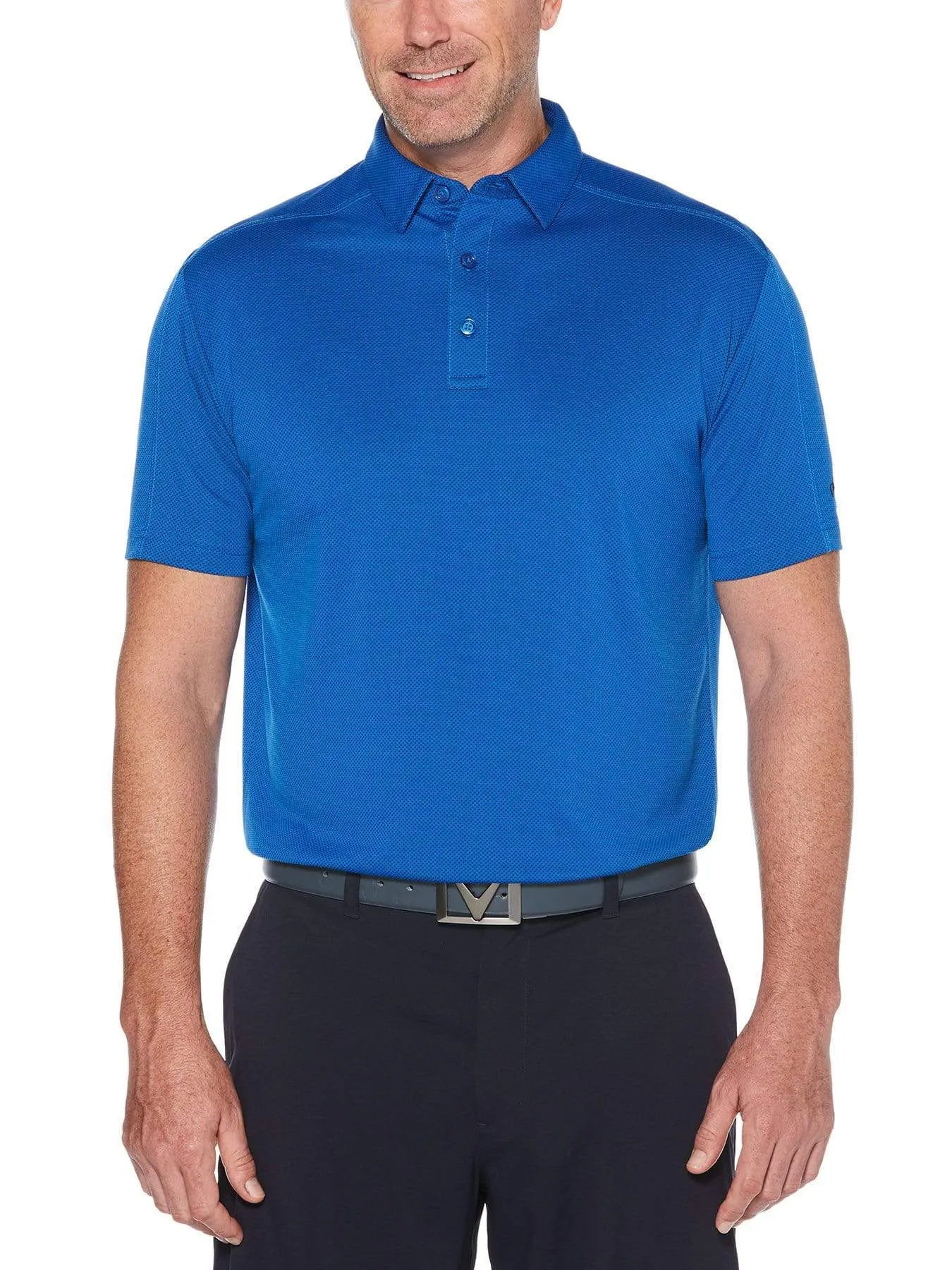 Mens Swing Tech™ Two Color Jacquard Polo