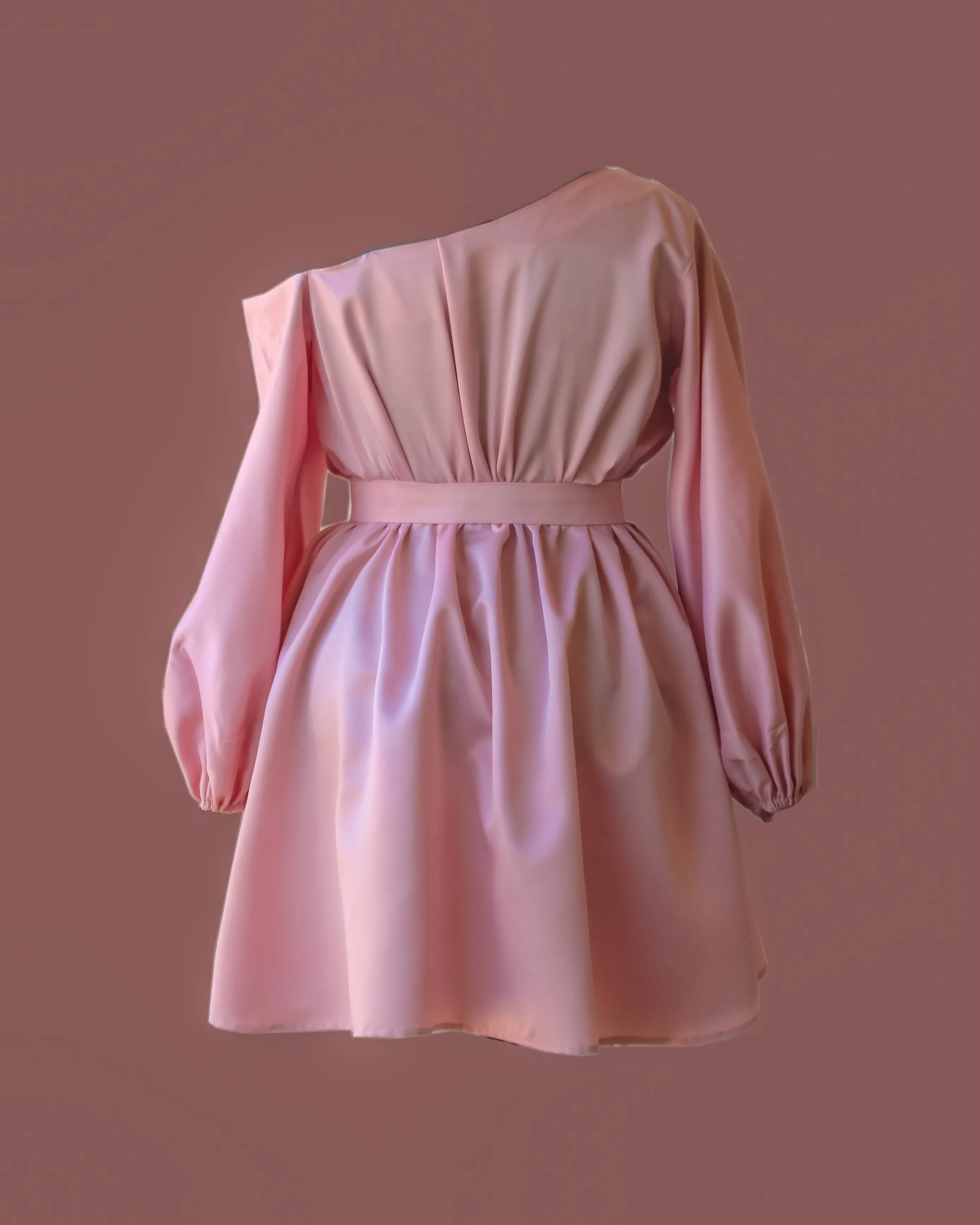 Mono strap off shoulder short dress