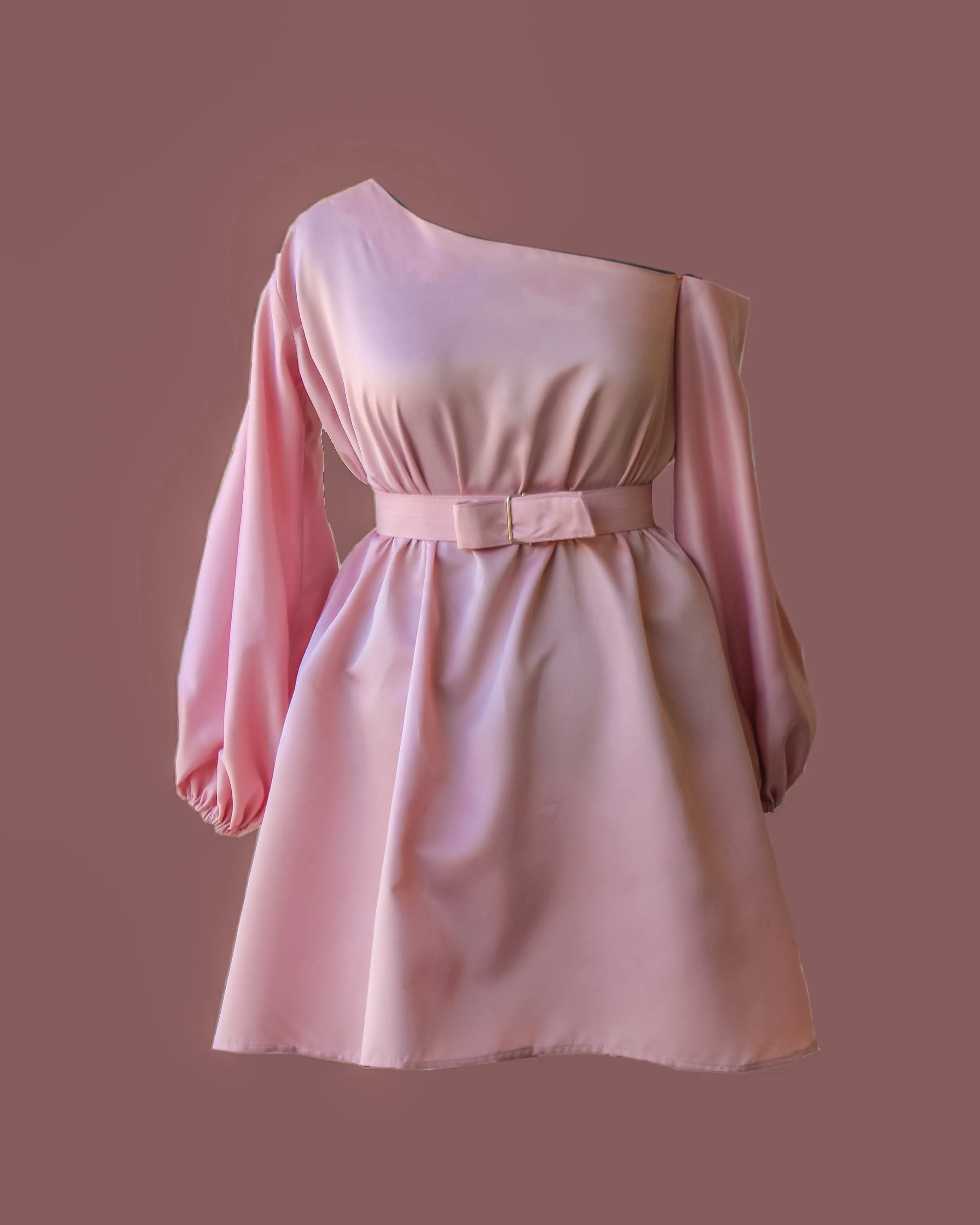 Mono strap off shoulder short dress
