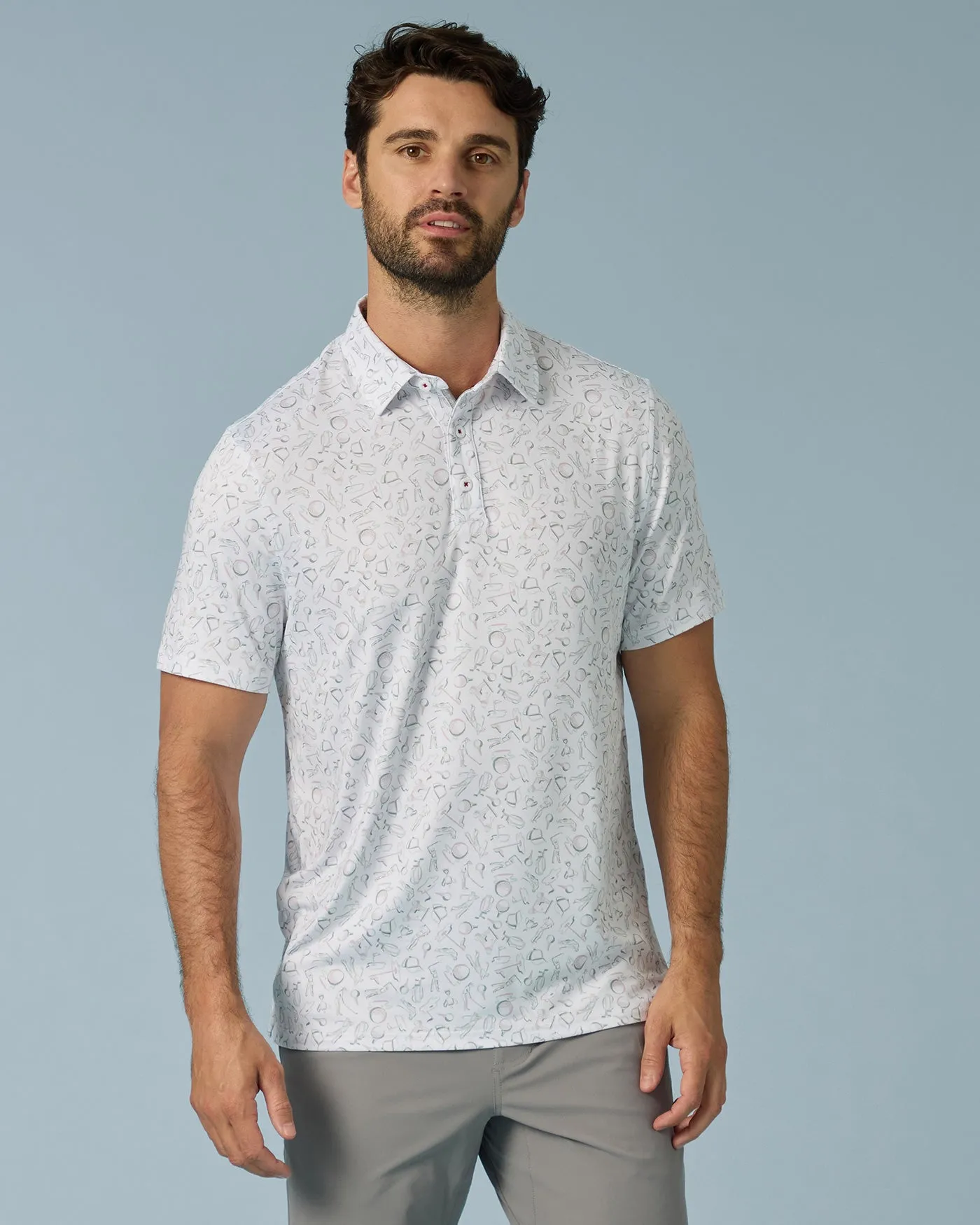 MVP LINTON GOLF PRINT POLO