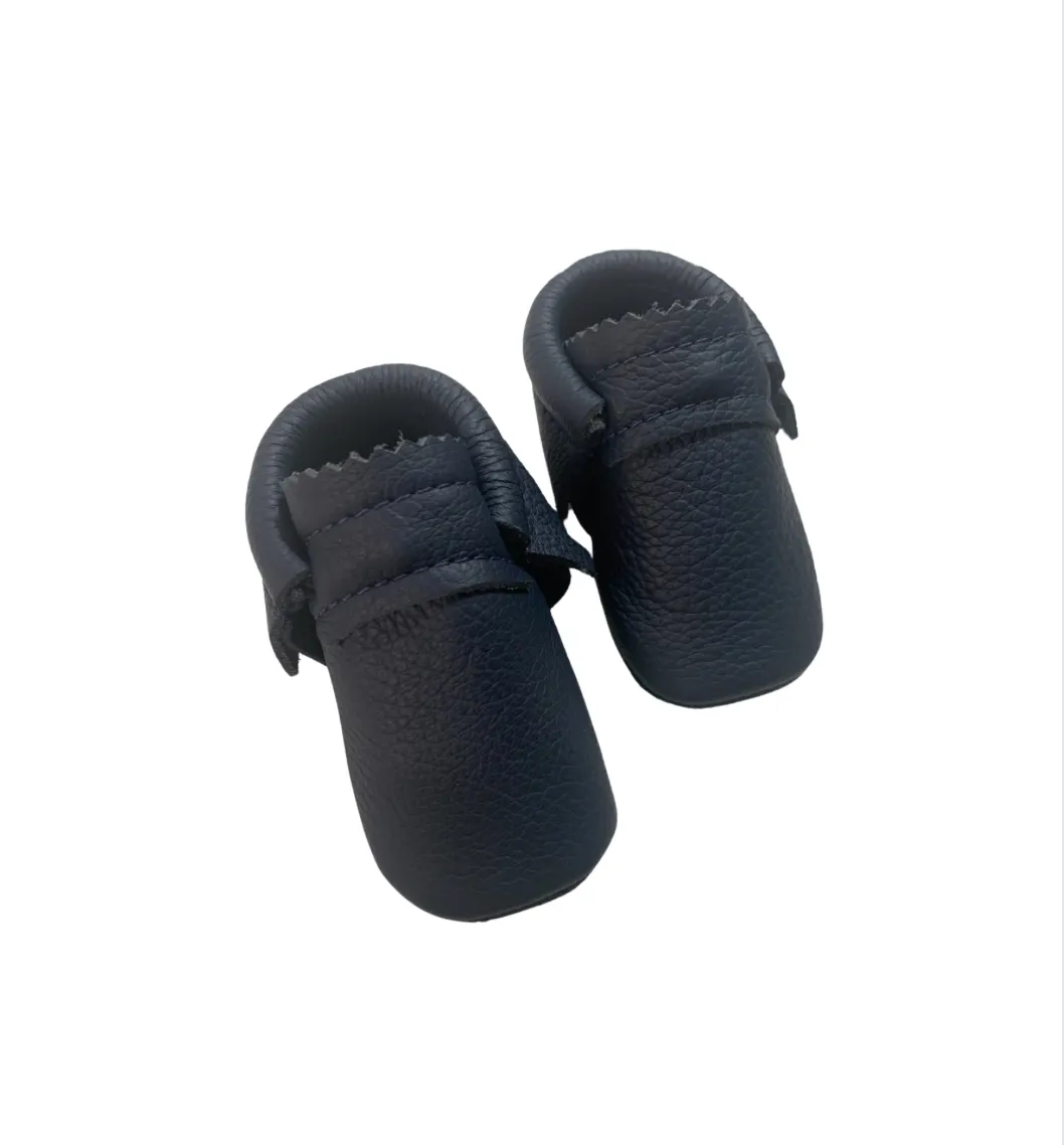 Navy Baby Moccasins