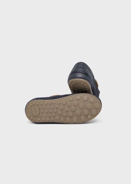 Navy Suede Moccasins