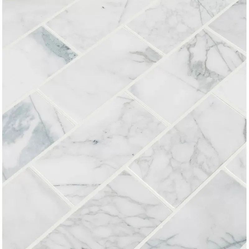 New 2 BOXES Calacatta Cressa 3" x 6" Marble Subway Wall &amp; Floor Tile By MSI (10 Sq. Ft TOTAL) 40 Pieces/Box = 80 Total! Retails $420 