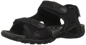 Nunn Bush Men's Rio Bravo Three Strap Outdoor Sport River Sandal with Hook and Loop, Black, 10