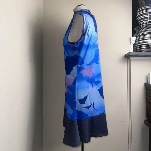 NWT Callaway Ladies Opti-dry Blue Sea Star Golf Dress Sun Protection Size Large