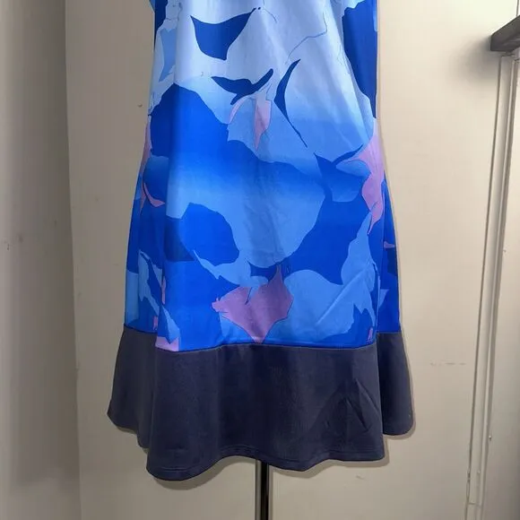 NWT Callaway Ladies Opti-dry Blue Sea Star Golf Dress Sun Protection Size Large